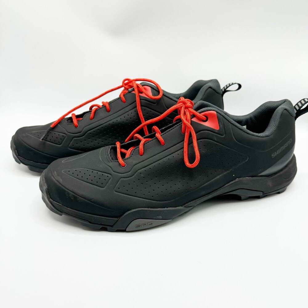 Shimano SH-MT3 Mountain Cycling Shoes Black Red Lace-Up SPD 2-Bolt EU 47